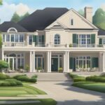Estate Planning and Wealth Transfer - Elegant suburban house with manicured garden and clear skies.